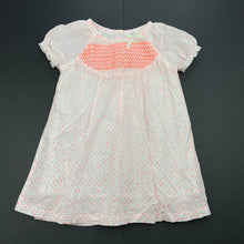 Load image into Gallery viewer, Girls Bebe by Minihaha, lined lightweight cotton dress, EUC, size 0, L: 40cm