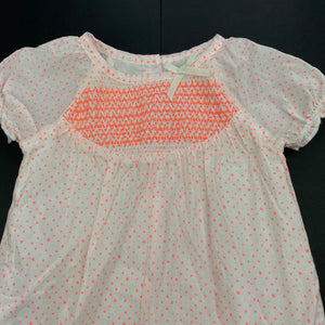 Girls Bebe by Minihaha, lined lightweight cotton dress, EUC, size 0, L: 40cm