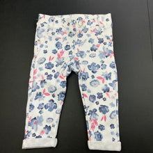 Load image into Gallery viewer, Girls Primark, stretchy floral pants / bottoms, elasticated, EUC, size 00,  