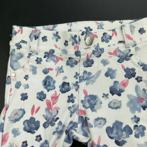 Girls Primark, stretchy floral pants / bottoms, elasticated, EUC, size 00,  