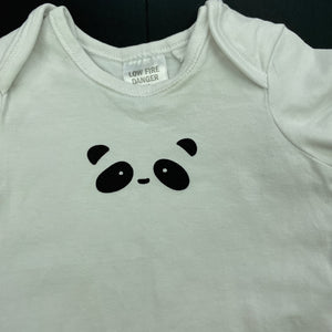 unisex Target, stretchy bodysuit / romper, panda, GUC, size 000,  