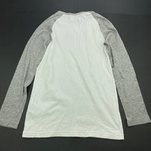 Load image into Gallery viewer, Boys Lily &amp; Dan, white &amp; grey cotton long sleeve top, GUC, size 8,  