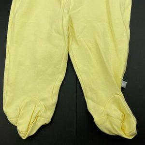 unisex Wee Babes, yellow cotton footed leggings / bottoms, GUC, size 00,  