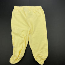 Load image into Gallery viewer, unisex Wee Babes, yellow cotton footed leggings / bottoms, GUC, size 00,  