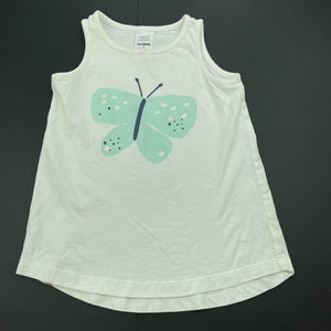 Girls Tiny Little Wonders, cotton singlet top, butterfly, FUC, size 2,  