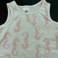 Load image into Gallery viewer, Girls Kids &amp; Co, cotton singlet top, seahorses, EUC, size 00,  