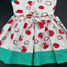 Load image into Gallery viewer, Girls Sam De Fleur, lightweight summer dress, apples, GUC, size 1, L: 44cm