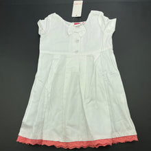 Load image into Gallery viewer, Girls LYCORNE, lightweight cotton dress, broderie trim, NEW, size 3, L: 51cm