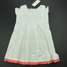 Load image into Gallery viewer, Girls LYCORNE, lightweight cotton dress, broderie trim, NEW, size 3, L: 51cm