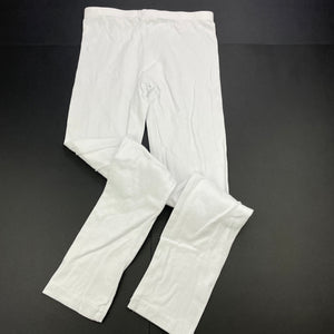 Girls Cotton On, white stretchy leggings, Inside leg: 57cm, FUC, size 8,  