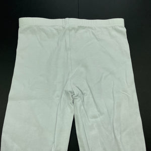 Girls Cotton On, white stretchy leggings, Inside leg: 57cm, FUC, size 8,  