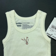 Load image into Gallery viewer, unisex Anko, organic cotton singlet top, cockatoo, NEW, size 0000,  
