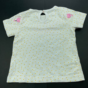 Girls Anko, yellow spot cotton t-shirt / top, FUC, size 00,  