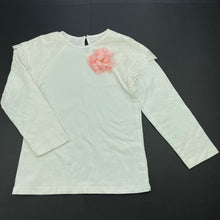 Load image into Gallery viewer, Girls Designer Kidz, long sleeve top, lace detail, FUC, size 7,  