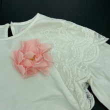 Load image into Gallery viewer, Girls Designer Kidz, long sleeve top, lace detail, FUC, size 7,  