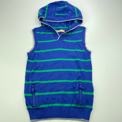 Boys Lily & Dan, knitted cotton lightweight hooded sweater, EUC, size 5,  