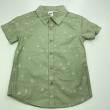 Load image into Gallery viewer, Boys Anko, sage cotton short sleeve shirt, EUC, size 2,  
