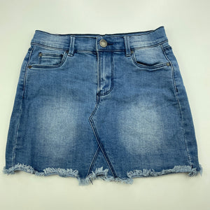 Girls Cotton On, blue stretch denim skirt, adjustable, L: 29cm, GUC, size 7,  