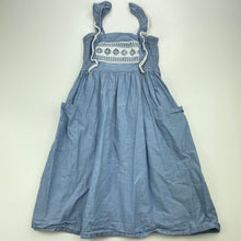 Load image into Gallery viewer, Girls Cotton On, chambray cotton casual summer dress, GUC, size 6, L: 65cm