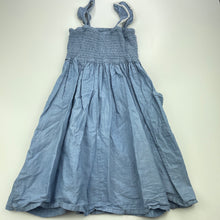 Load image into Gallery viewer, Girls Cotton On, chambray cotton casual summer dress, GUC, size 6, L: 65cm