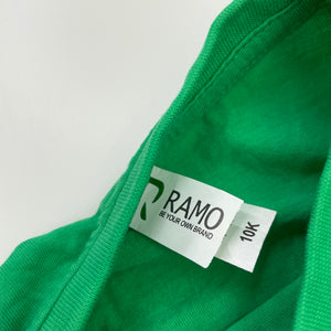 unisex RAMO, green cotton t-shirt / top, GUC, size 10,  