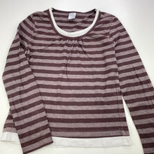 Load image into Gallery viewer, Girls Target, brown stripe long sleeve top, FUC, size 10,  