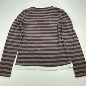 Girls Target, brown stripe long sleeve top, FUC, size 10,  