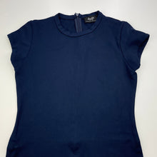 Load image into Gallery viewer, Girls Bardot Junior, navy stretchy dress, zip back hem, FUC, size 12, L: 77cm