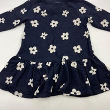 Load image into Gallery viewer, Girls Target, navy stretchy casual dress, GUC, size 1, L: 42cm