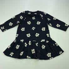 Load image into Gallery viewer, Girls Target, navy stretchy casual dress, GUC, size 1, L: 42cm