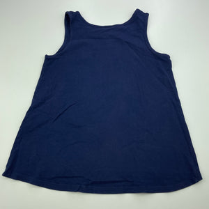 Girls Target, navy stretchy singlet / tank top, sequins, FUC, size 6,  