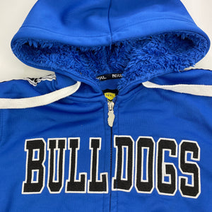 unisex NRL Supporter, Bulldogs fleece lined zip hoodie sweater, GUC, size 8,  