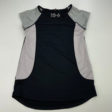 Load image into Gallery viewer, Girls Cotton On, black &amp; grey sports / activewear top, GUC, size 5-6,  