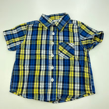 Load image into Gallery viewer, Boys H&amp;T, checked cotton short sleeve shirt, FUC, size 1,  