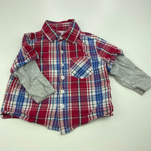 Load image into Gallery viewer, Boys H&amp;T, checked spliced shirt / top, FUC, size 1,  