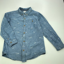 Load image into Gallery viewer, Boys Target, cotton long sleeve shirt, paper planes, GUC, size 6,  