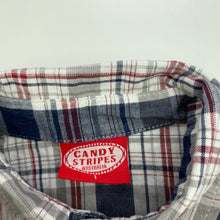 Load image into Gallery viewer, Boys Candy Stripes, checked lightweight cotton short sleeve shirt, EUC, size 1,  