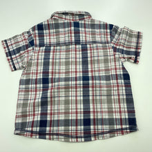 Load image into Gallery viewer, Boys Candy Stripes, checked lightweight cotton short sleeve shirt, EUC, size 1,  