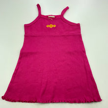 Load image into Gallery viewer, Girls NOW, pink stretchy ribbed cotton dress, EUC, size 1, L: 43cm