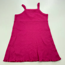 Load image into Gallery viewer, Girls NOW, pink stretchy ribbed cotton dress, EUC, size 1, L: 43cm