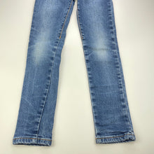 Load image into Gallery viewer, Girls Pumpkin Patch, blue stretch denim jeans, adjustable, Inside leg: 54cm, FUC, size 7,  