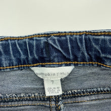 Load image into Gallery viewer, Girls Pumpkin Patch, blue stretch denim jeans, adjustable, Inside leg: 54cm, FUC, size 7,  
