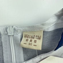 Load image into Gallery viewer, Girls HAO LING FAN, lightweight blue &amp; white stripe party dress, NEW, size 2, L: 45cm