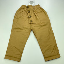 Load image into Gallery viewer, Boys KOREA KIDS, brown casual pants, elasticated, Inside leg: 27cm, NEW, size 1,  