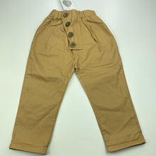 Load image into Gallery viewer, Boys KOREA KIDS, brown casual pants, elasticated, Inside leg: 31cm, NEW, size 2,  