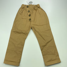 Load image into Gallery viewer, Boys KOREA KIDS, brown casual pants, elasticated, Inside leg: 34.5cm, NEW, size 3,  