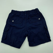 Load image into Gallery viewer, Boys Sprout, navy lightweight cotton shorts, adjustable, EUC, size 0,  