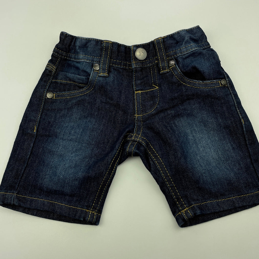 Boys Breakers, dark denim shorts, adjustable, EUC, size 1,  