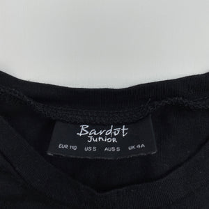 Girls Bardot Junior, black sleeveless top, GUC, size 5,  