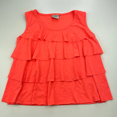 Girls Emerson, orange tiered sleeveless top, GUC, size 10,  